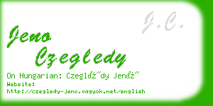 jeno czegledy business card